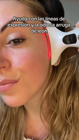 masajeador Facial Eléctrico Reafirmante para Cara y Cuello con LED, EMS y Calor Selora
