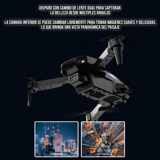 Dron con cámara gran angular HD y funda gratis incluida