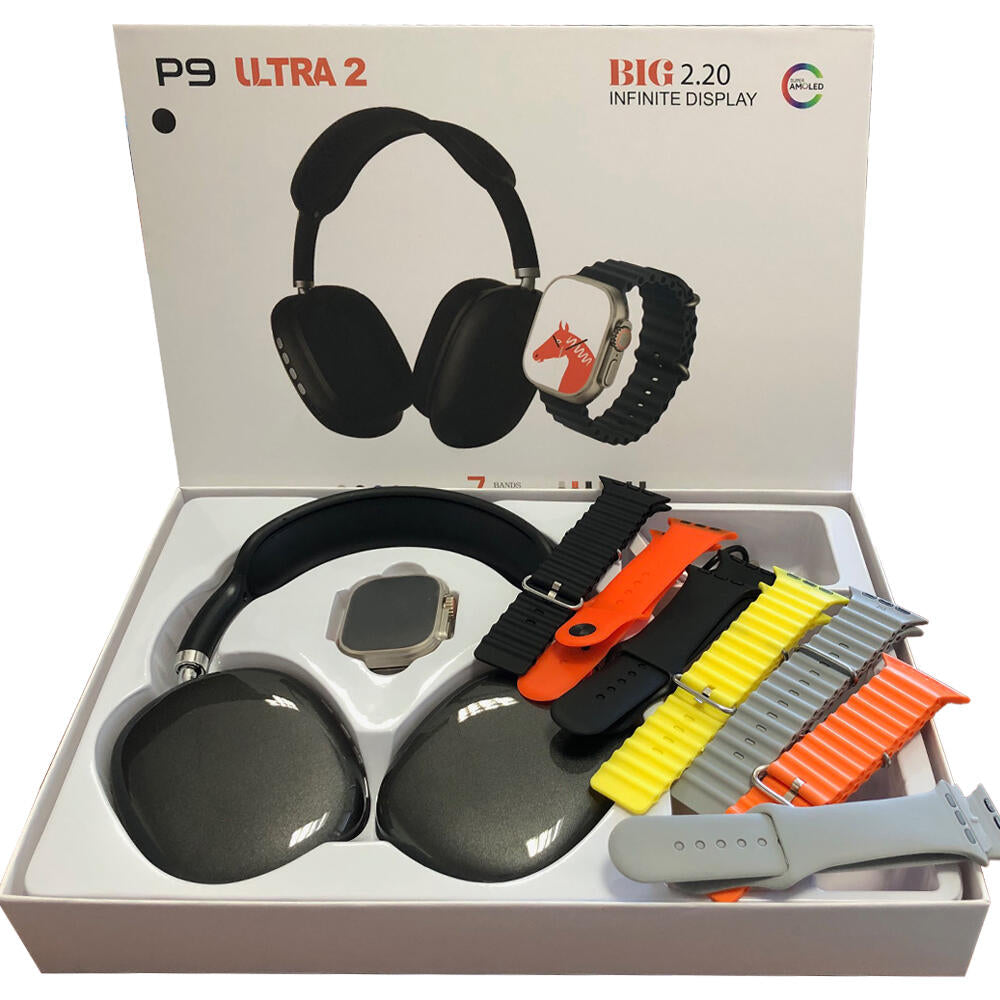 RELOJ SMART WATCH + AURICULARES DIADEMA+ 7 COREAS GRATIS