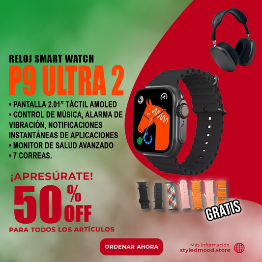 RELOJ SMART WATCH + AURICULARES DIADEMA+ 7 COREAS GRATIS